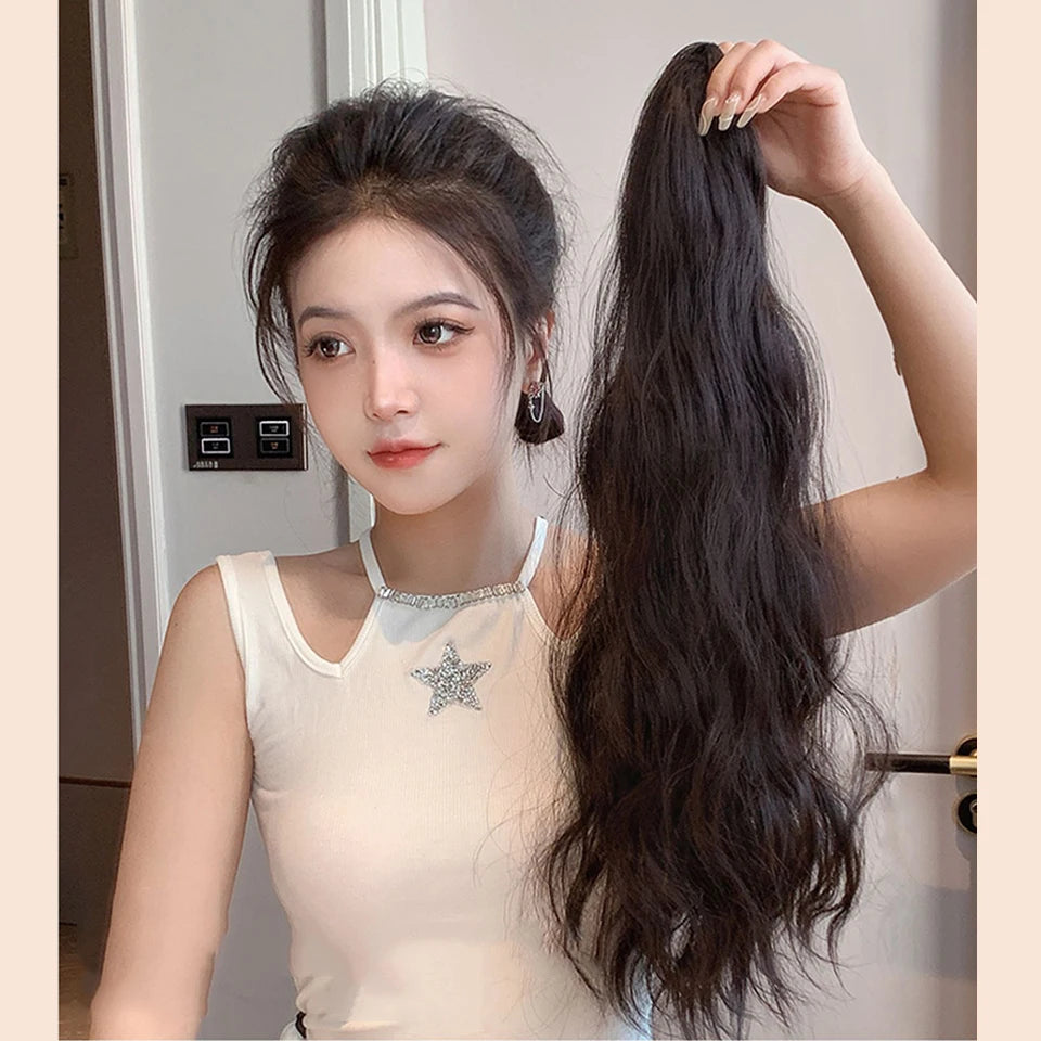 Long Wavy Claw Clip Ponytail Extension