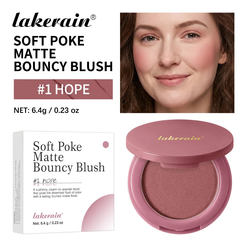 Matte Bouncy Cream-to-Powder Blush for Natural Long-Lasting Flush - 27