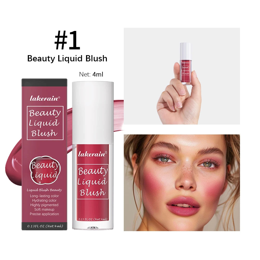 Waterproof Liquid Cheek Blush for Natural Long Lasting Dewy Makeup Glow - 24