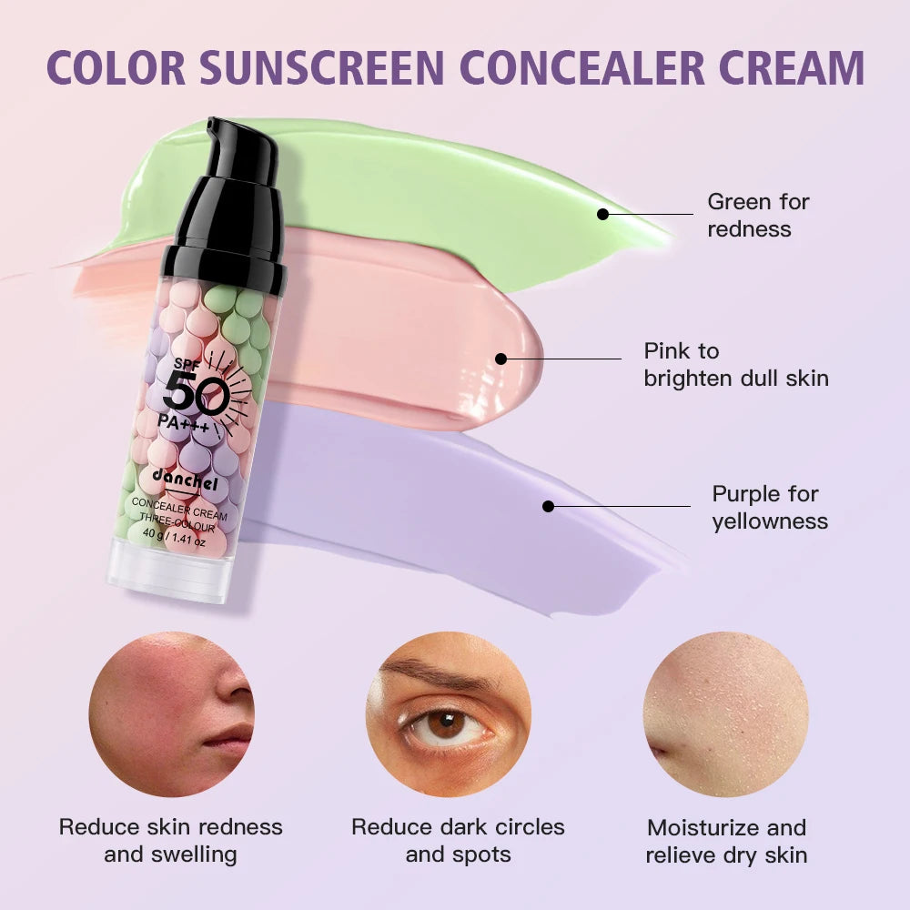Three-Color Correcting Face Primer and Moisturizing Makeup Base with SPF 50 - 5