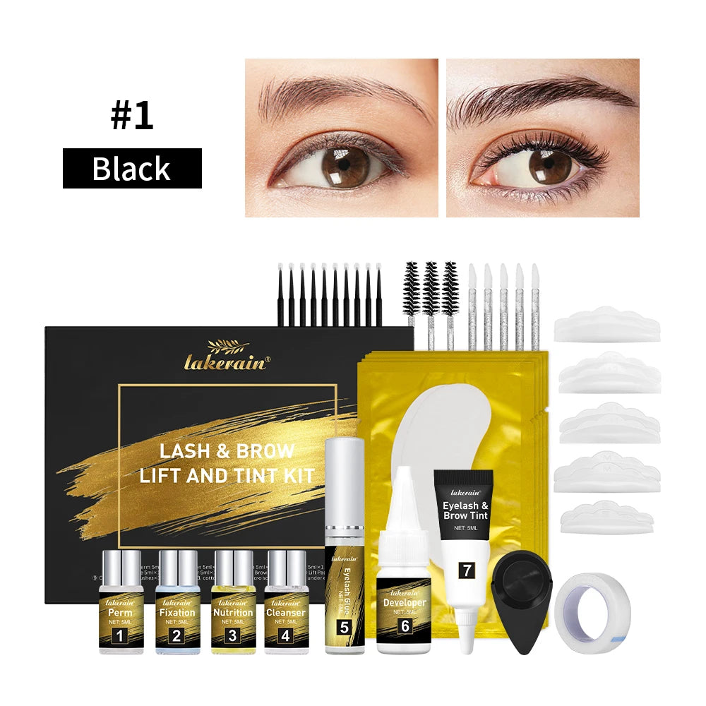 Professional Eyelash and Eyebrow Lift and Tint Kit for Salon and Home - 1