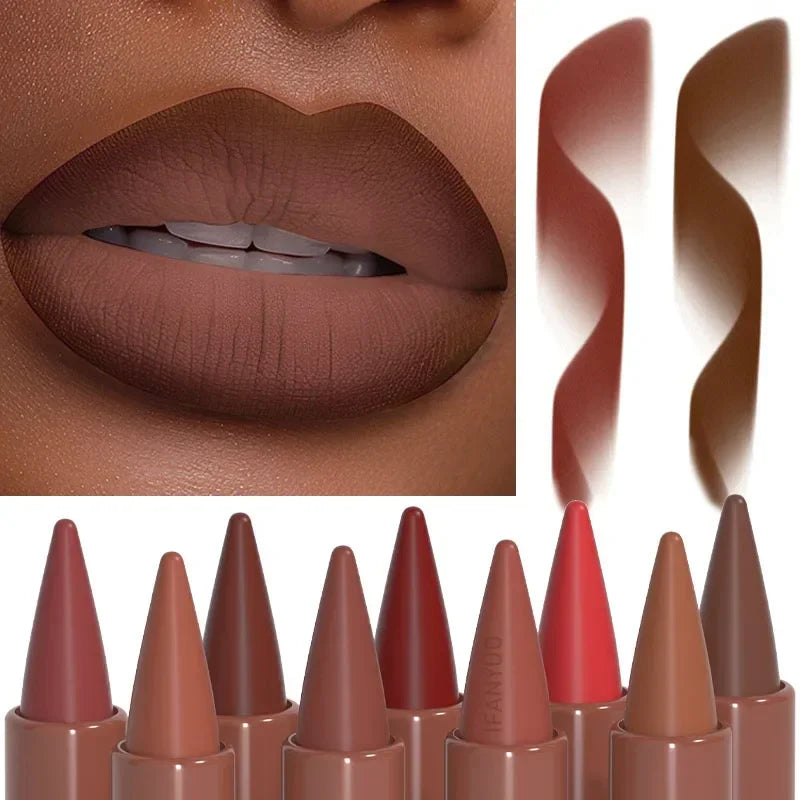 Velvet Matte Lip Liner Pencil for Long-Lasting Waterproof Lip Contouring