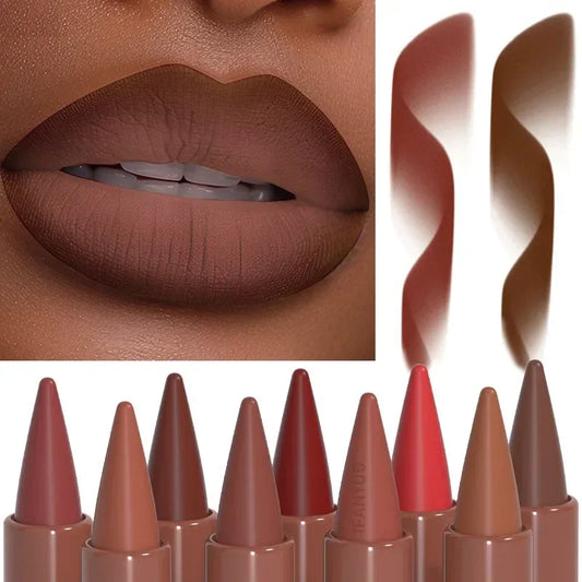 Velvet Matte Lip Liner Pencil for Long-Lasting Waterproof Lip Contouring