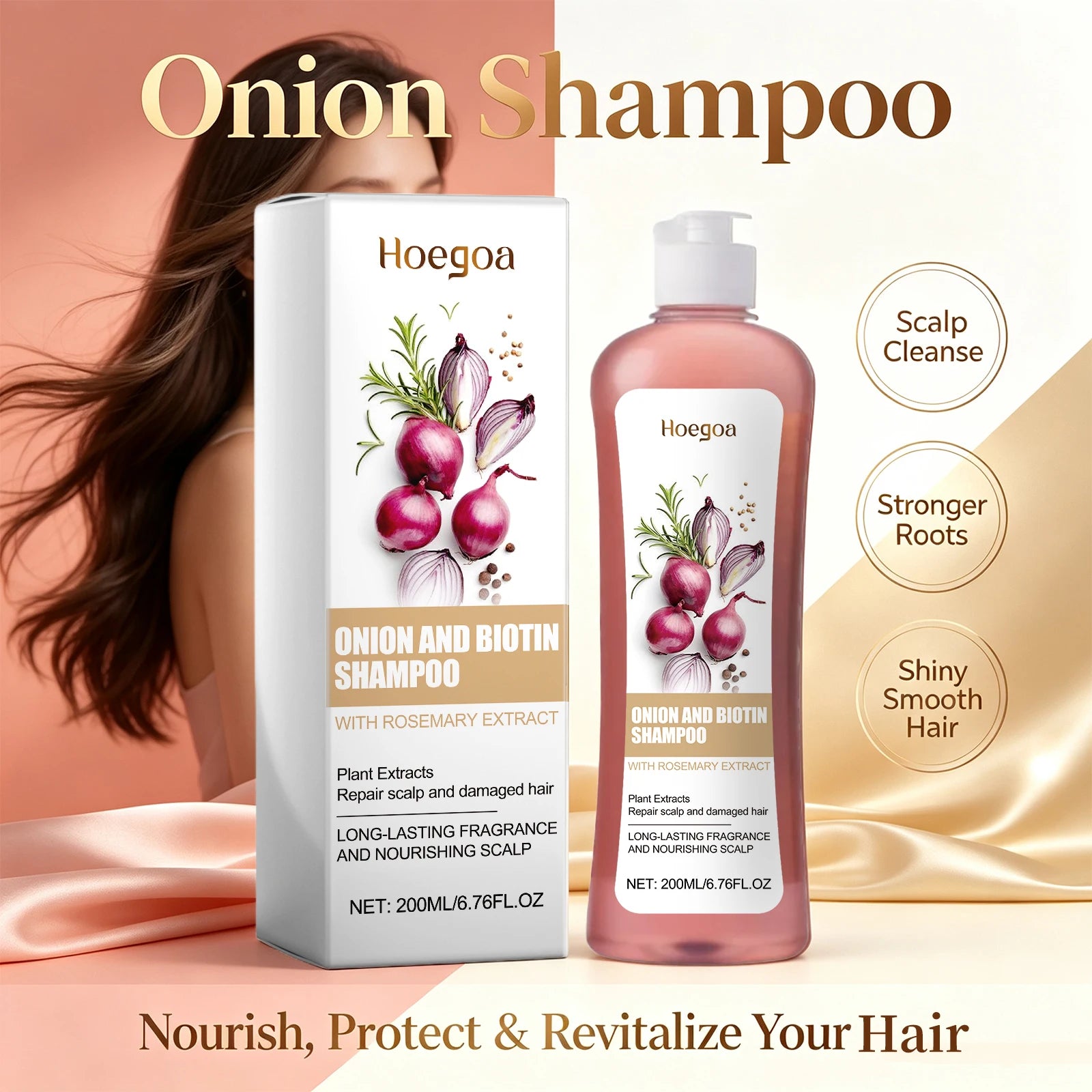 Onion and Biotin Shampoo for Hair Growth and Scalp Repair - 2