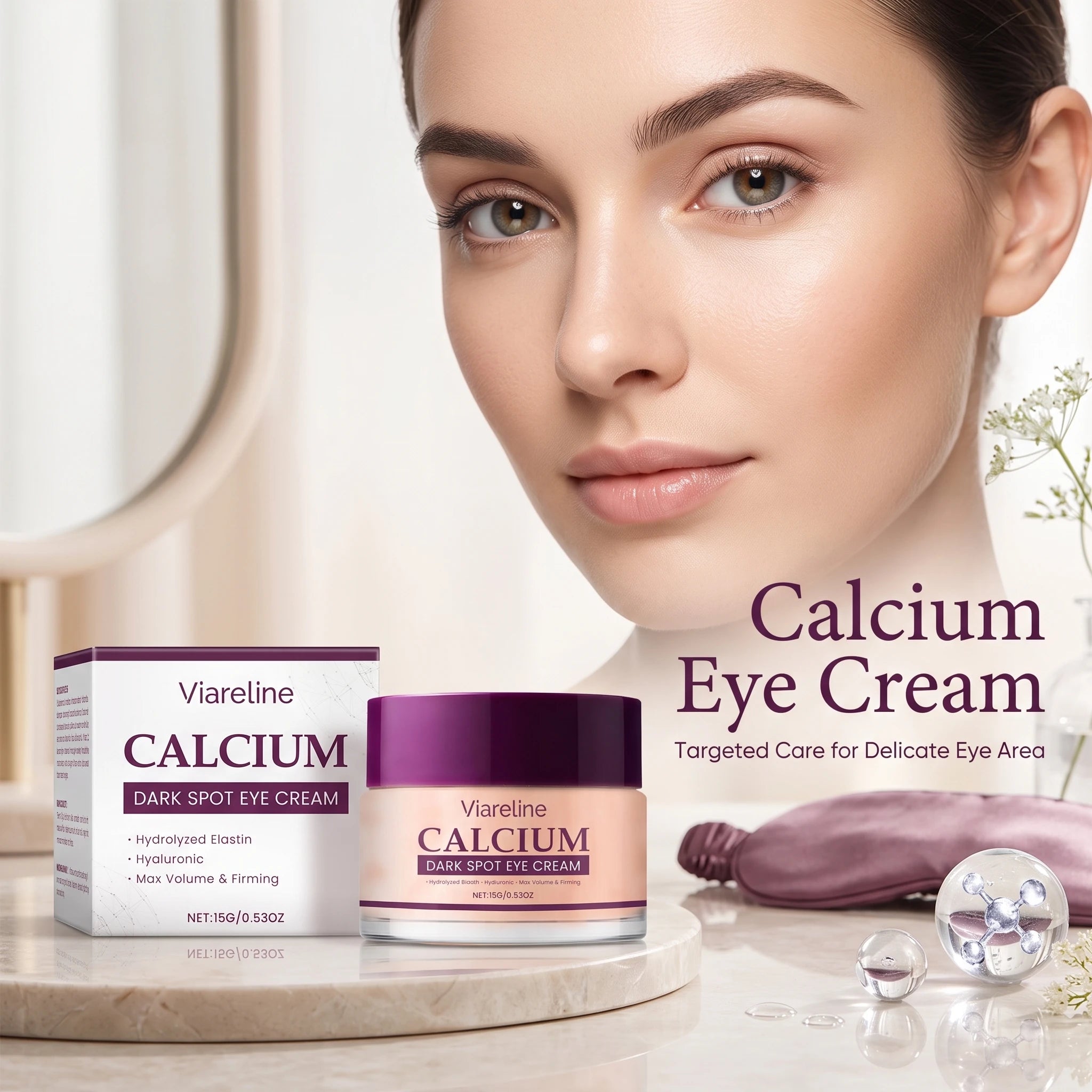 Hydrating Calcium Eye Cream for Dark Circles and Fine Lines - 5
