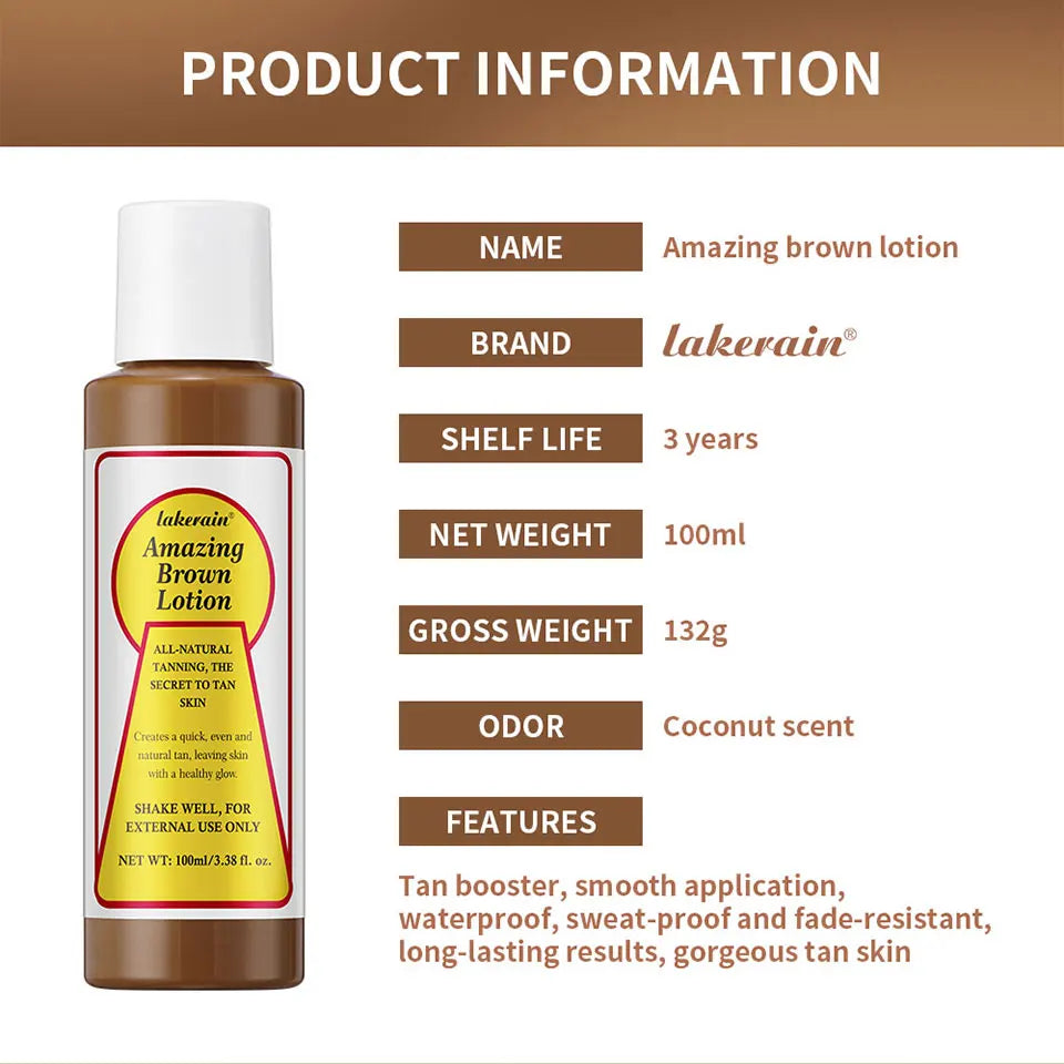 Sunless Tanning Body Lotion for a Deep Natural Bronze Glow