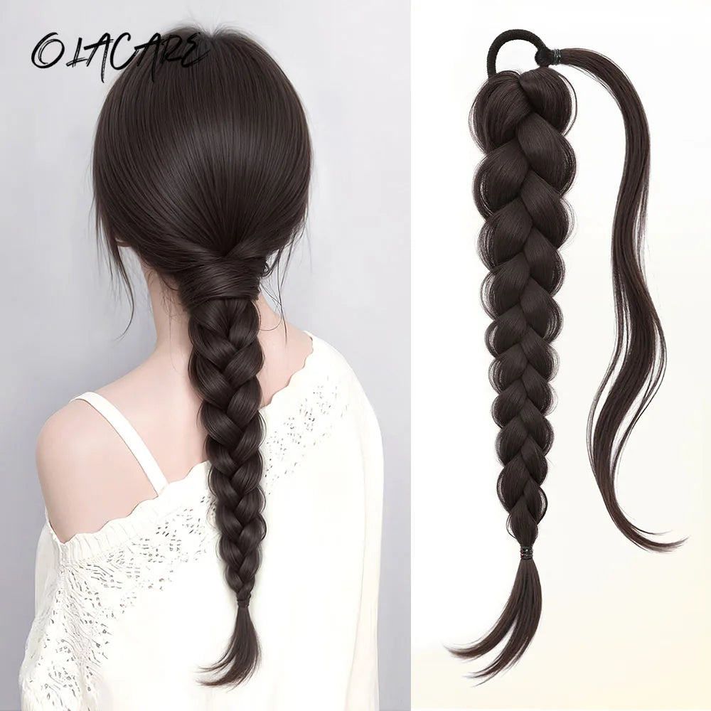 20-Inch Braided Ponytail Extension for Effortless Hairstyles - 7