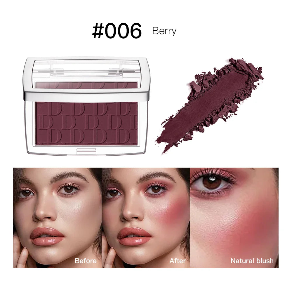 Matte Embossed Blusher Palette for a Natural Long-Lasting Glow - 22