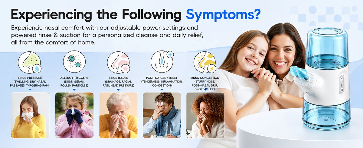Portable Electric Nasal Irrigator for Sinus Relief and Daily Nasal Care