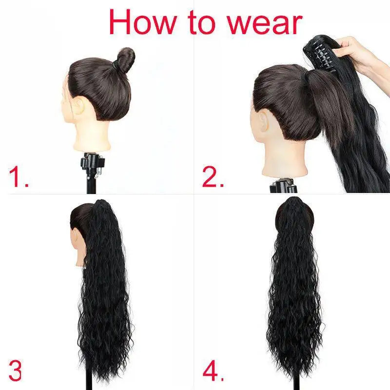 Wavy Claw Clip Ponytail Extension for Instant Volume - 5