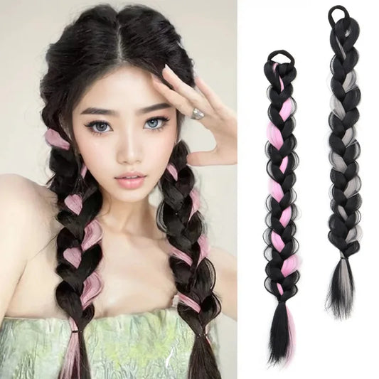 18-Inch Braided Ponytail Hair Extension for Stylish Looks