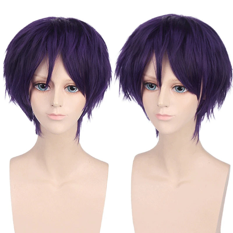 Short Curly Cosplay Wig with Bangs for Costume Parties and Daily Wear - 4