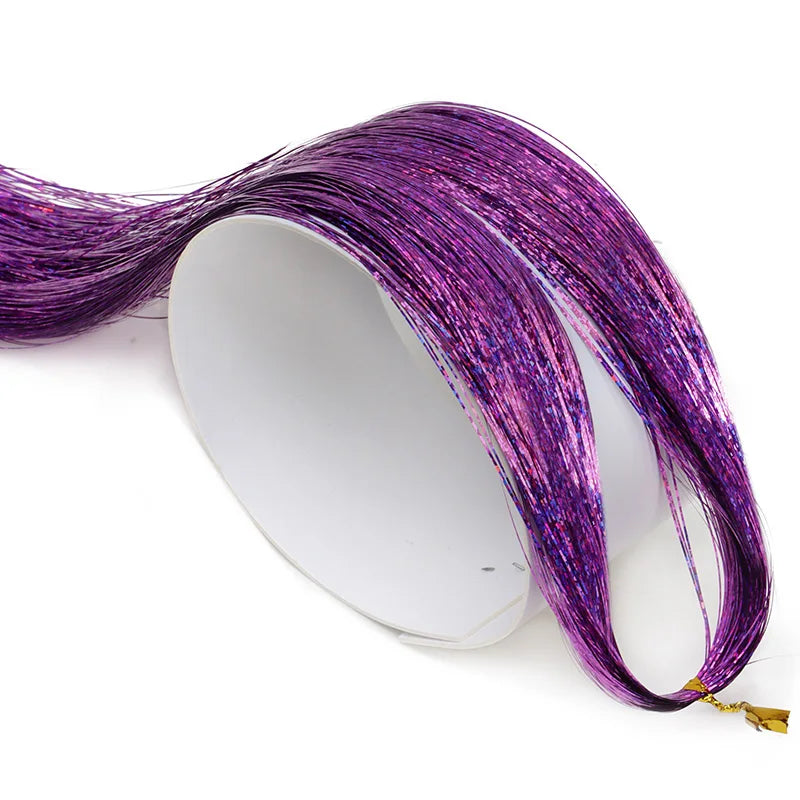Sparkle Rainbow Hair Tinsel Extensions for Parties - 7