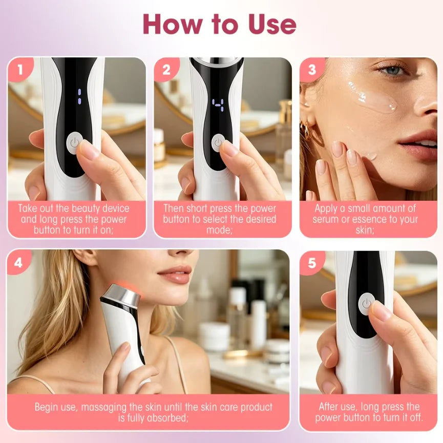 Microcurrent Facial Lifting and Skin Tightening Beauty Massager Device - 11