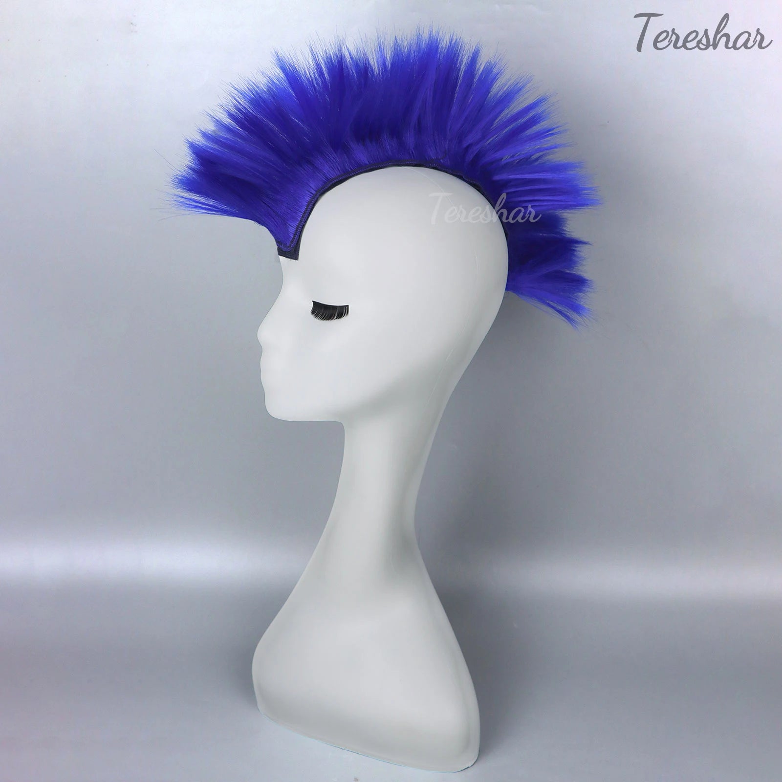 Adhesive Mohawk Helmet Wig for Motorcycle and Ski Helmets - 13
