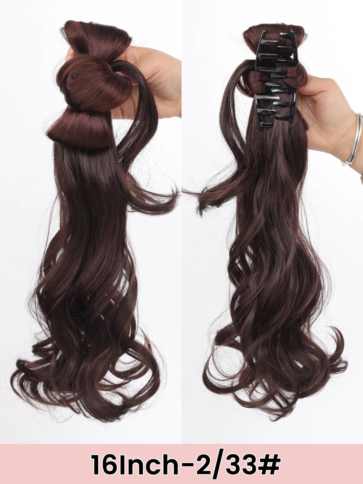 16-Inch Curly Claw Clip Ponytail Hair Extension