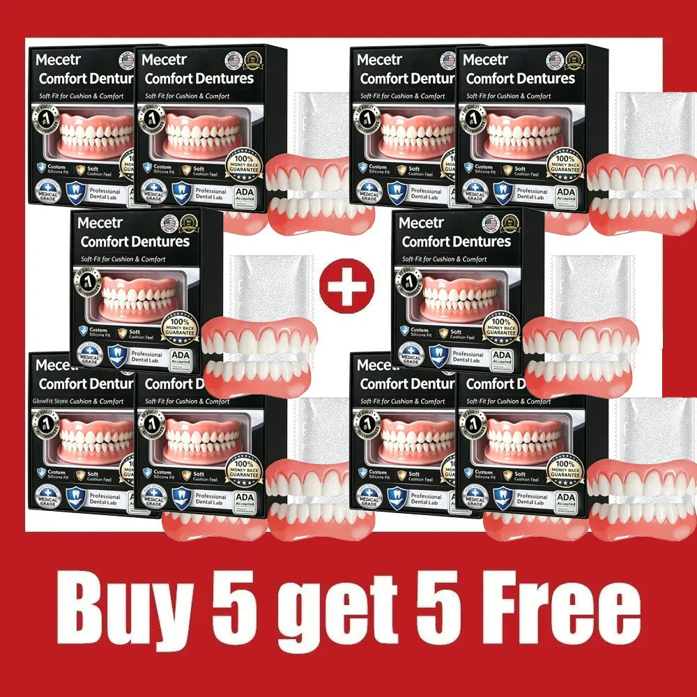 Adjustable Silicone Denture Set for Natural Looking Comfort Fit - 9