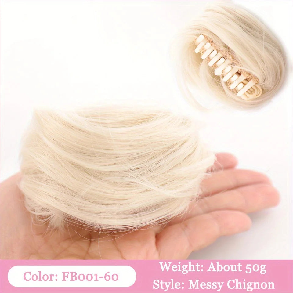 Synthetic Braid Hair Scrunchie for Instant Messy Bun Updos
