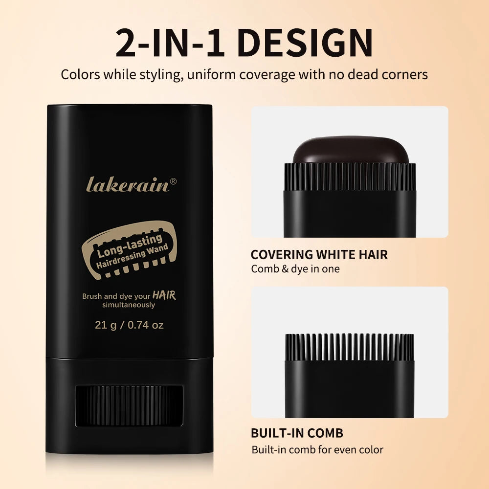 Instant Gray Hair Root Touch-Up Stick for Natural Color Coverage