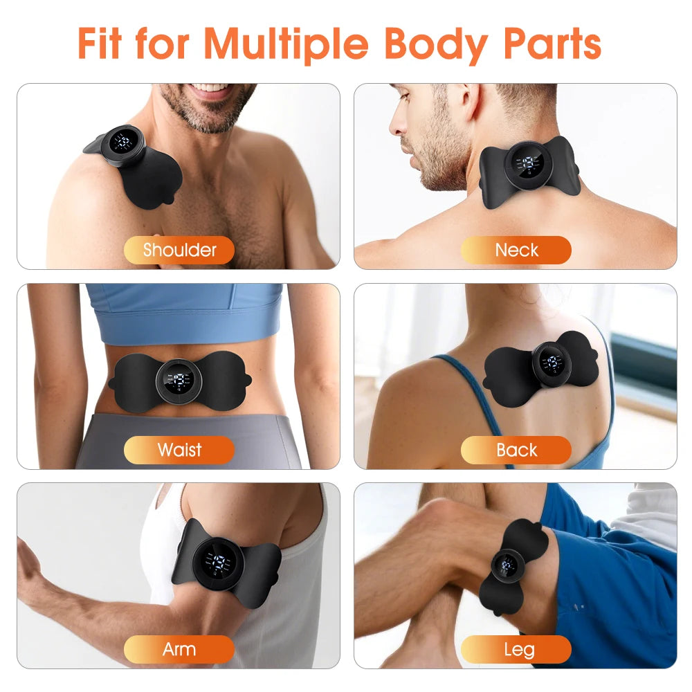 Portable Electric Body Massage Patch with Remote for Pain Relief - 23