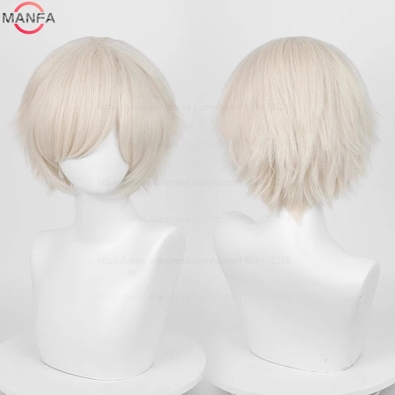 30cm Short Straight Cosplay Wig for Men and Women