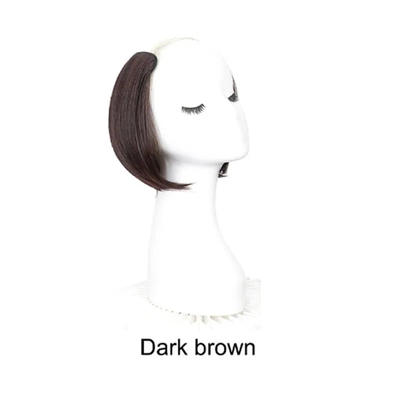 Short Straight V-Shaped Half Wig Hair Extension for Women