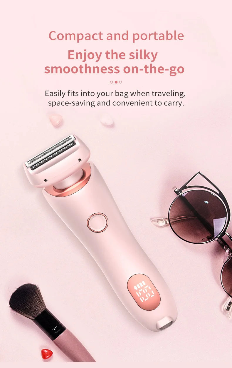 Electric Painless Hair Removal Shaver for Women's Body and Face