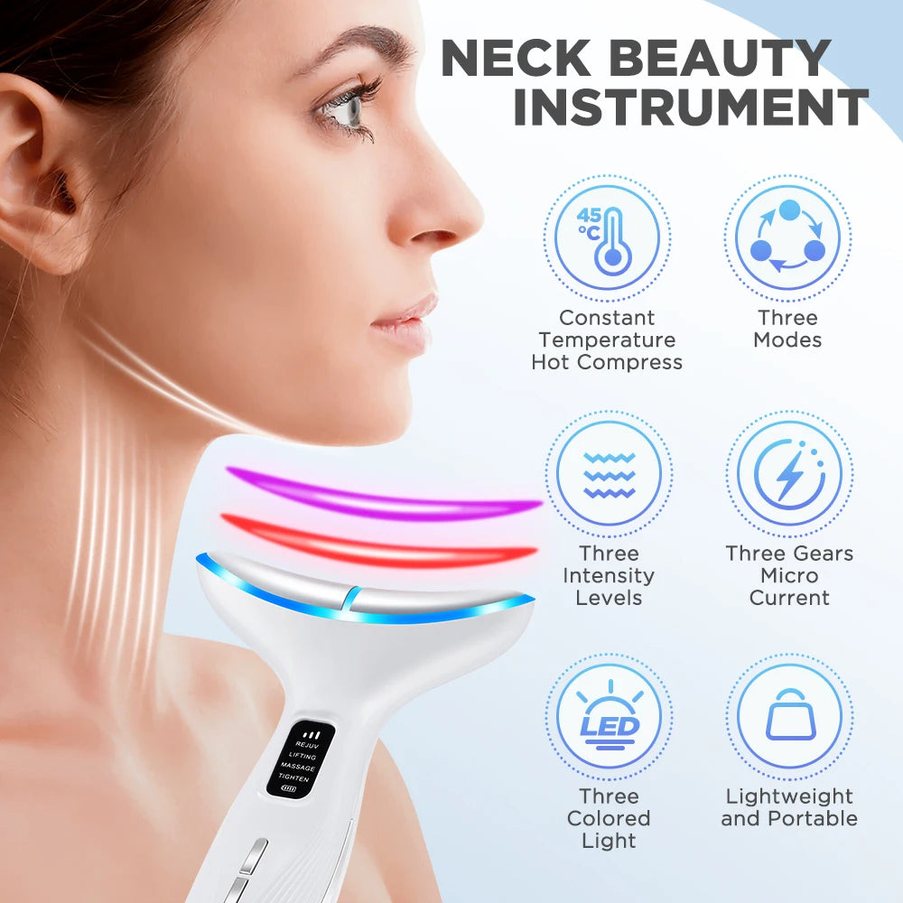 LED Facial and Neck Skin Tightening and Rejuvenation Massager - 17