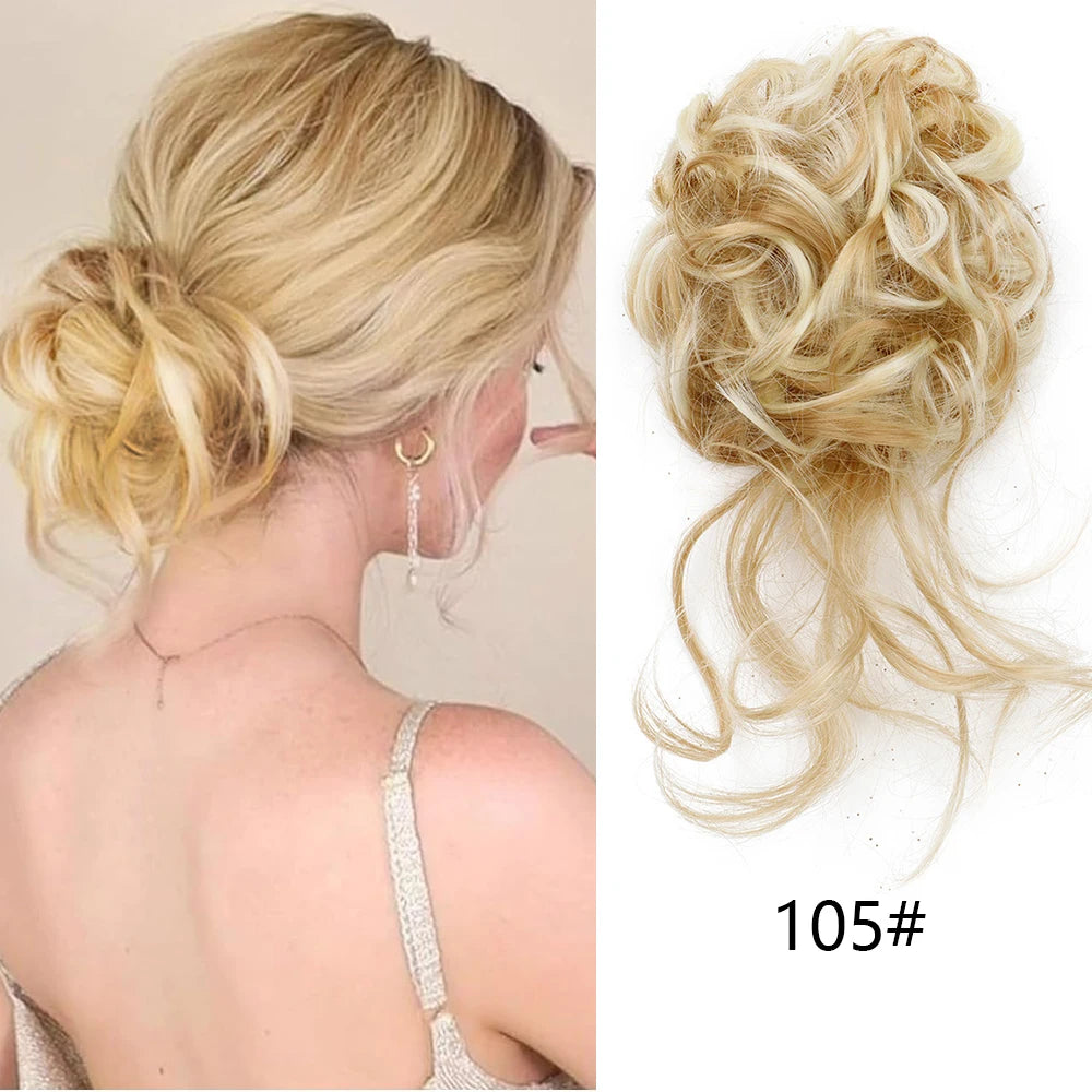 Messy Curly Hair Bun Extension for Instant Volume - 7