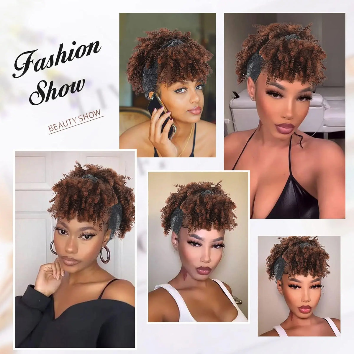 Short Kinky Curly Headband Wig for Easy Daily Styling
