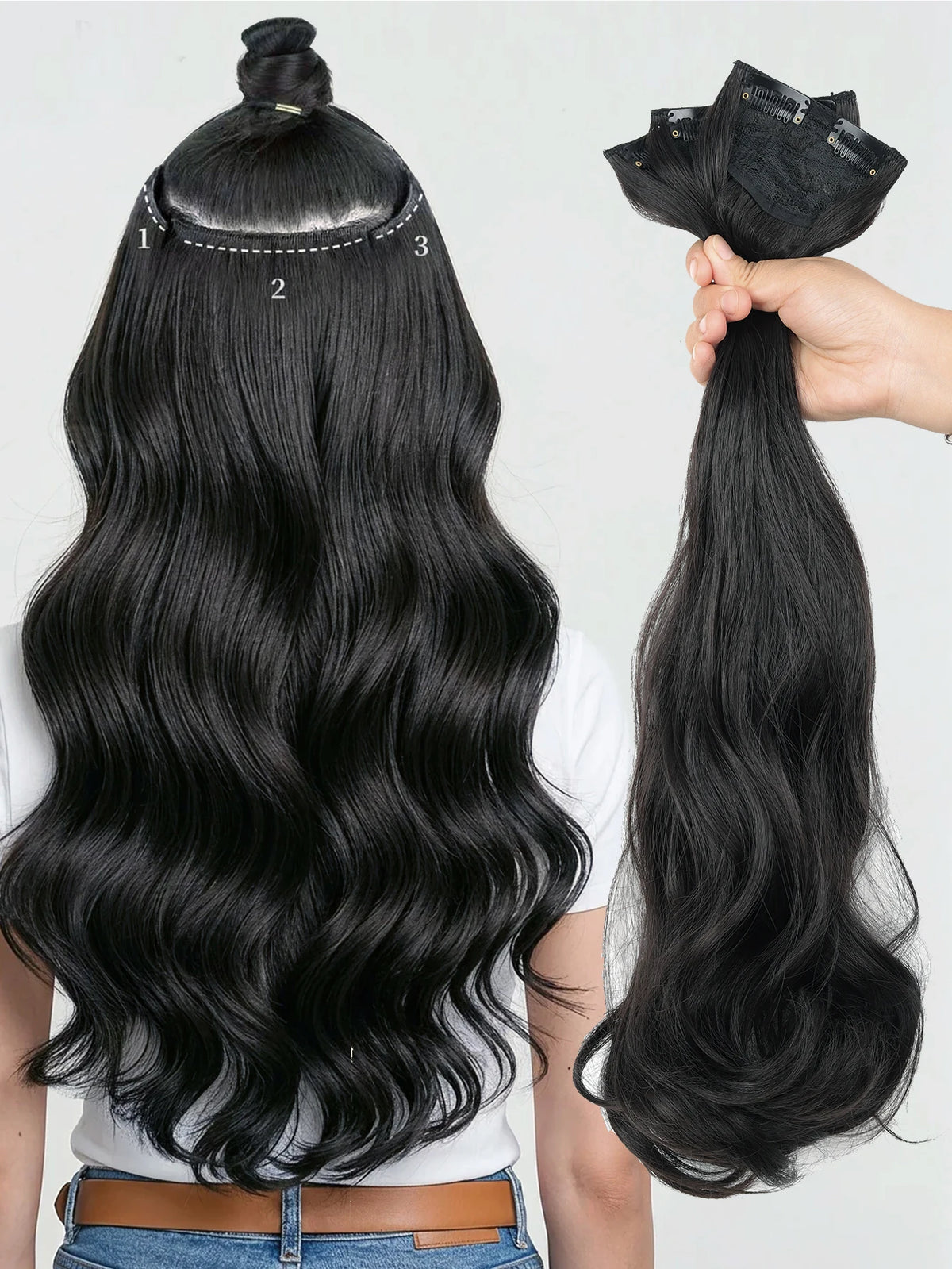 Wavy Clip-In Hair Extensions for Instant Volume and Length