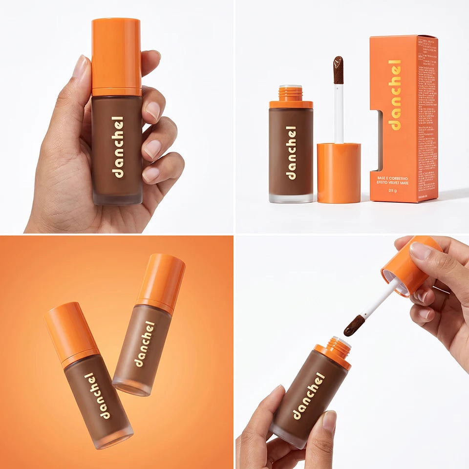 2-in-1 Liquid Foundation and Concealer for Flawless Velvet Matte Finish - 17