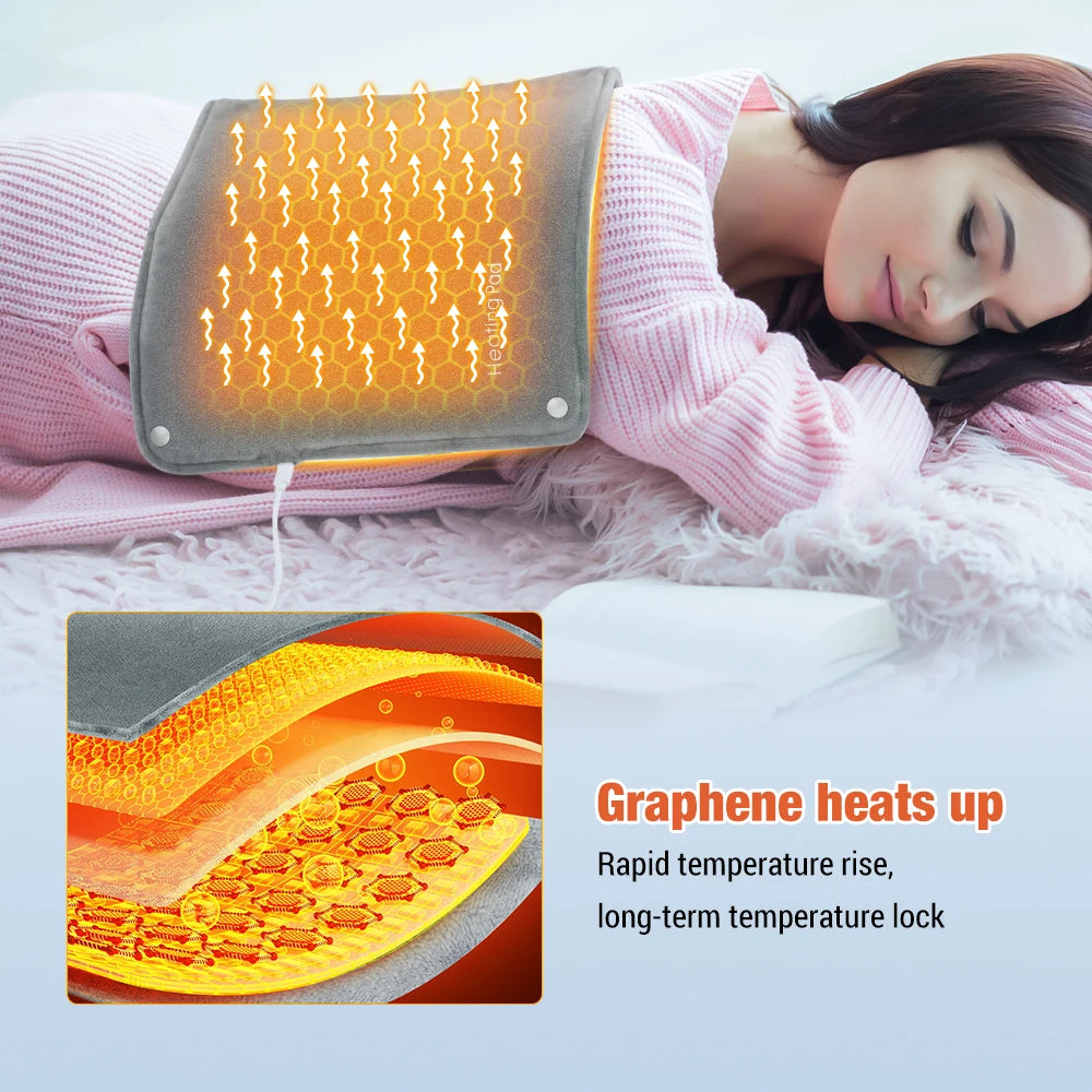USB Heated Graphene Hand Warmer and Desk Heating Pad for Winter Comfort
