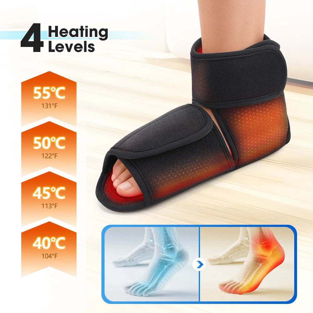 Cordless Heated Air Compression Foot and Ankle Massager for Pain Relief - 10