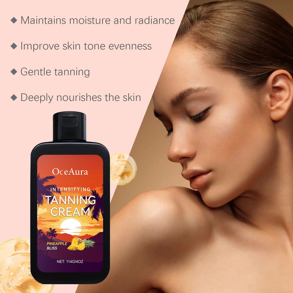 Intensifying Skin Tanning Accelerator Cream for Radiant Sun-Kissed Glow