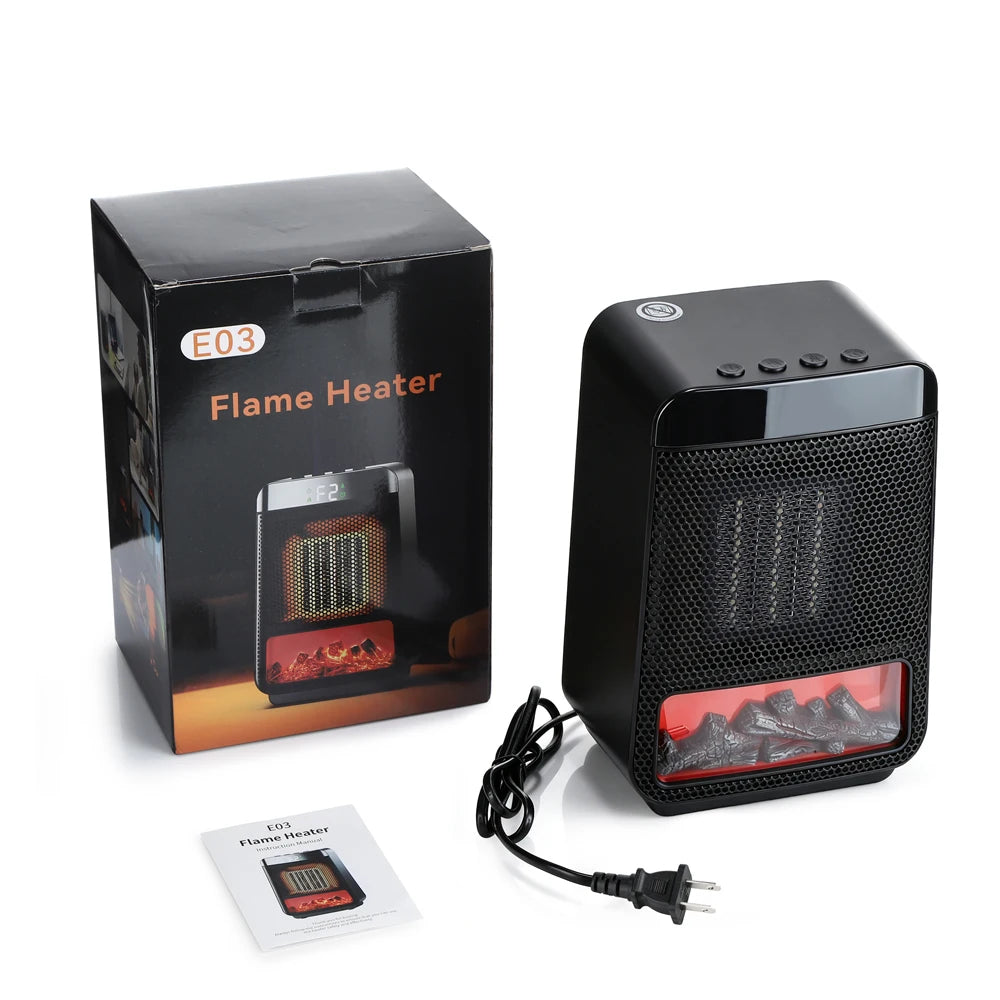Portable Electric Ceramic Space Heater with Digital Display and Timer