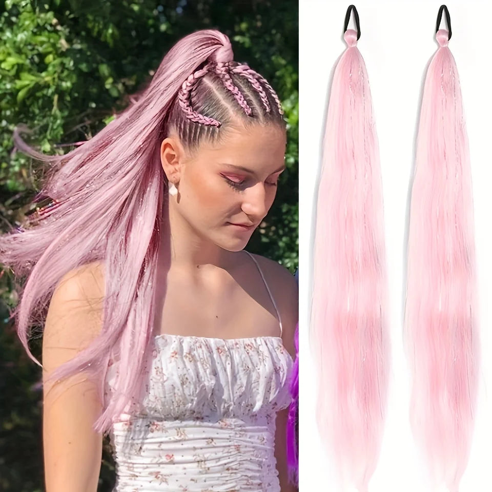 26 Inch Shiny Ombre Braiding Hair Extensions for Girls