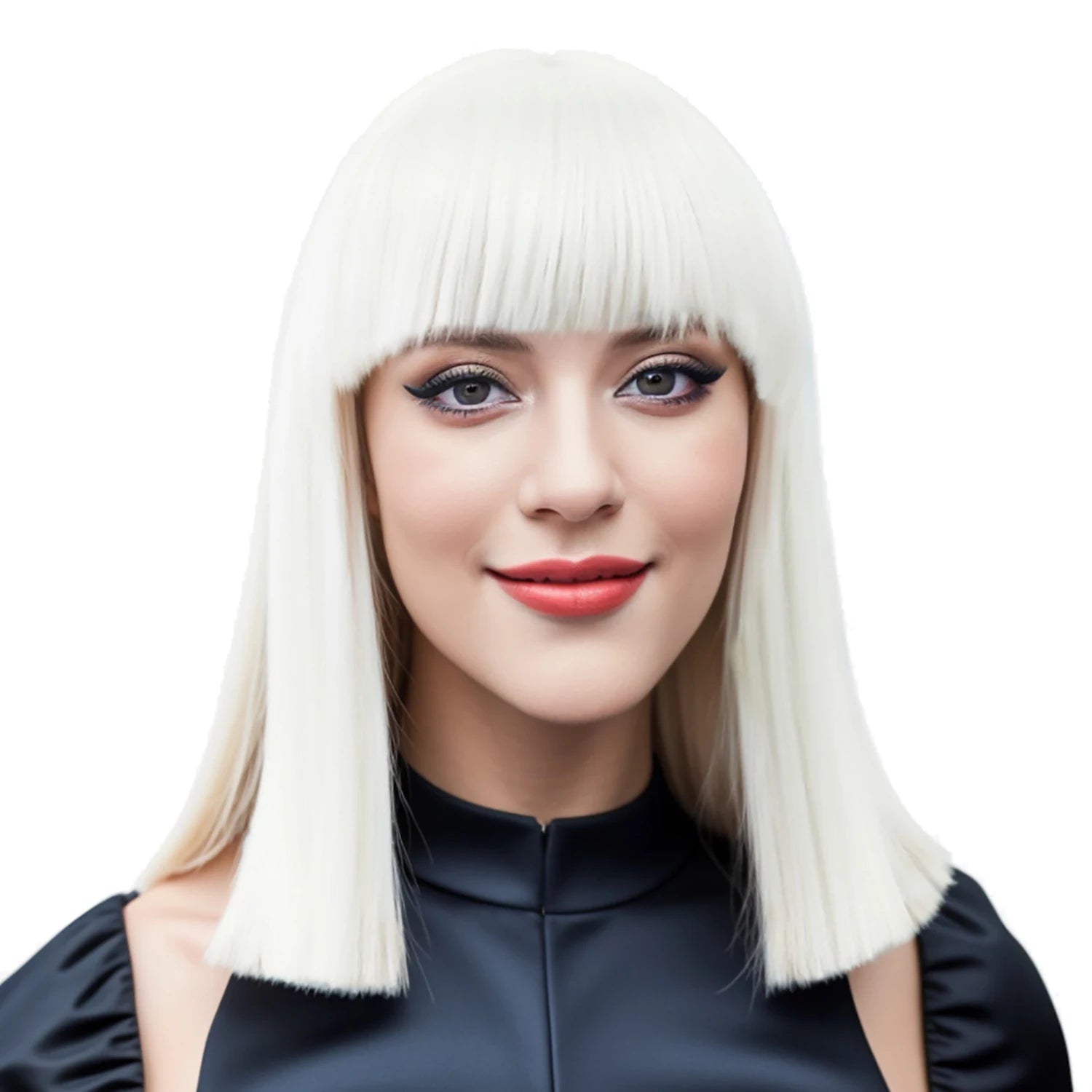 Short Straight Heat Resistant Synthetic Cosplay Wig - 5