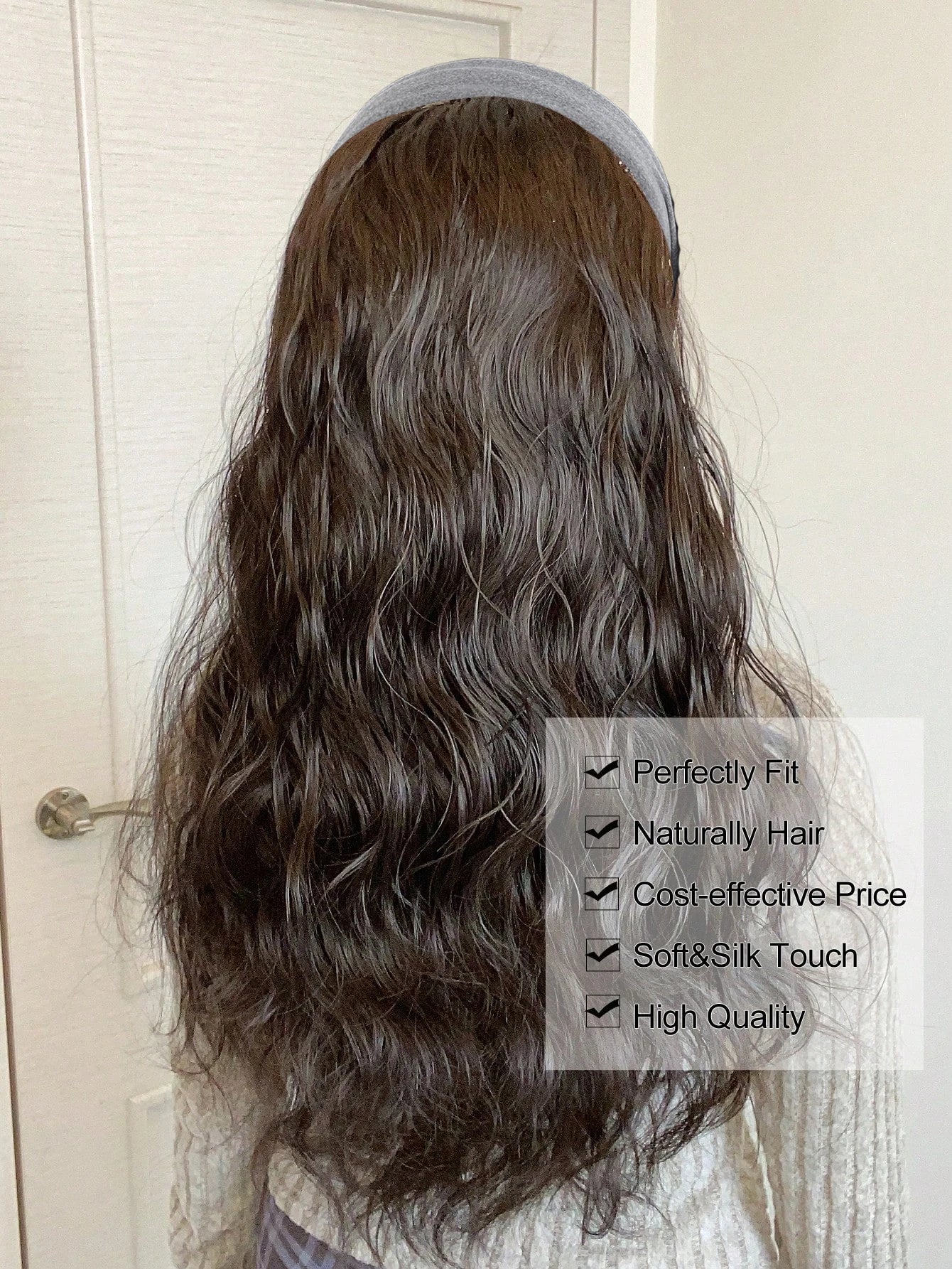 Long Wavy Headband Hair Extension for Instant Voluminous Natural Hair - 4