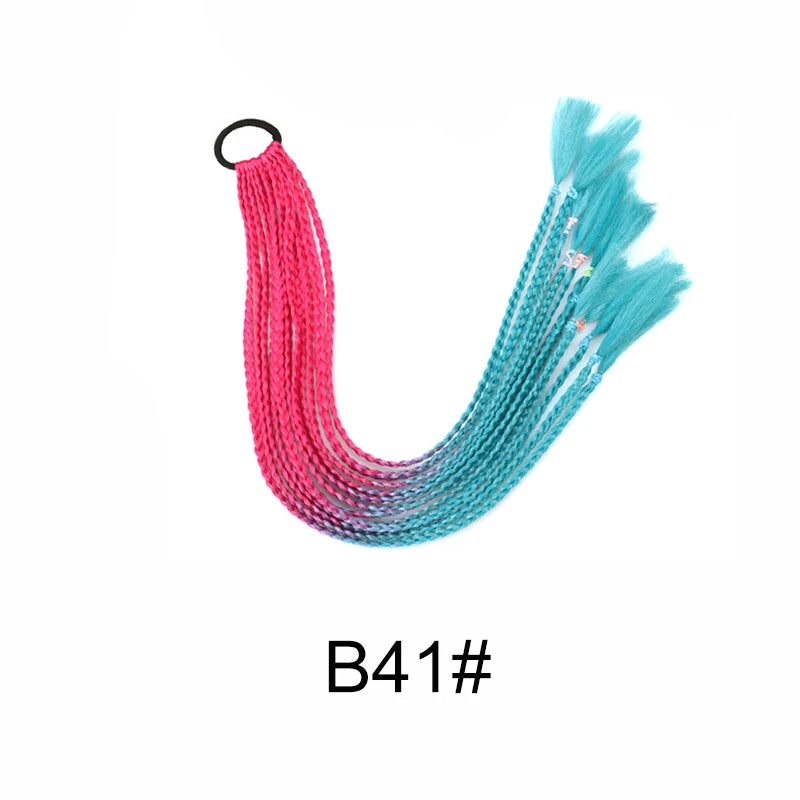 24-Inch Long Braided Ponytail Extension with Elastic Band - 15