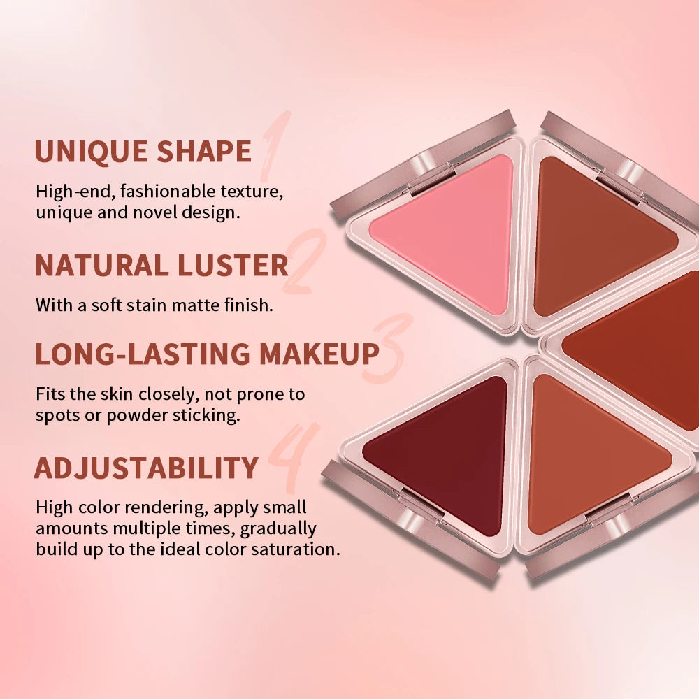 Matte Satin Cream Blush for Long-Lasting Natural Glow and Oil Control - 4
