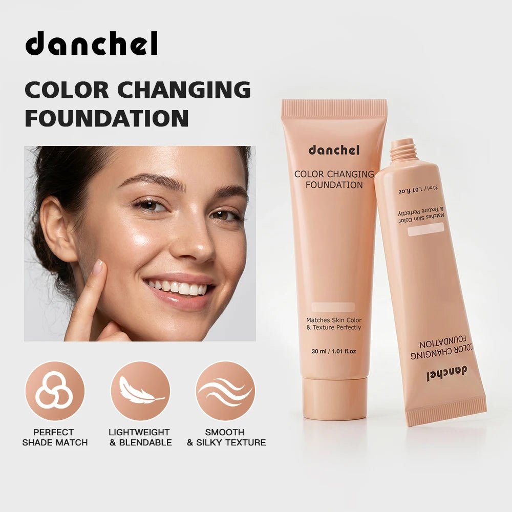 Color-Changing Liquid Foundation for Flawless Even Skin Tone Coverage - 2