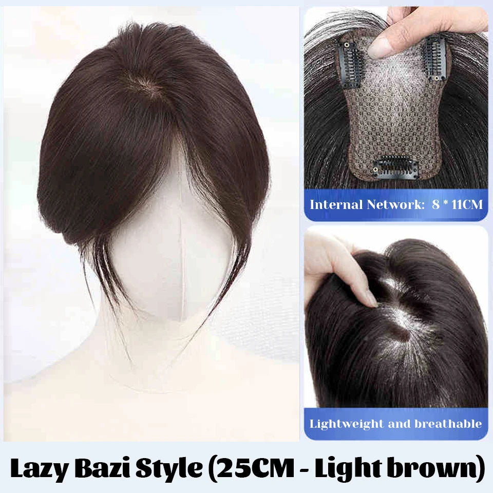 Clip-In Hair Topper Bangs Extension for Natural Volume and Style - 32