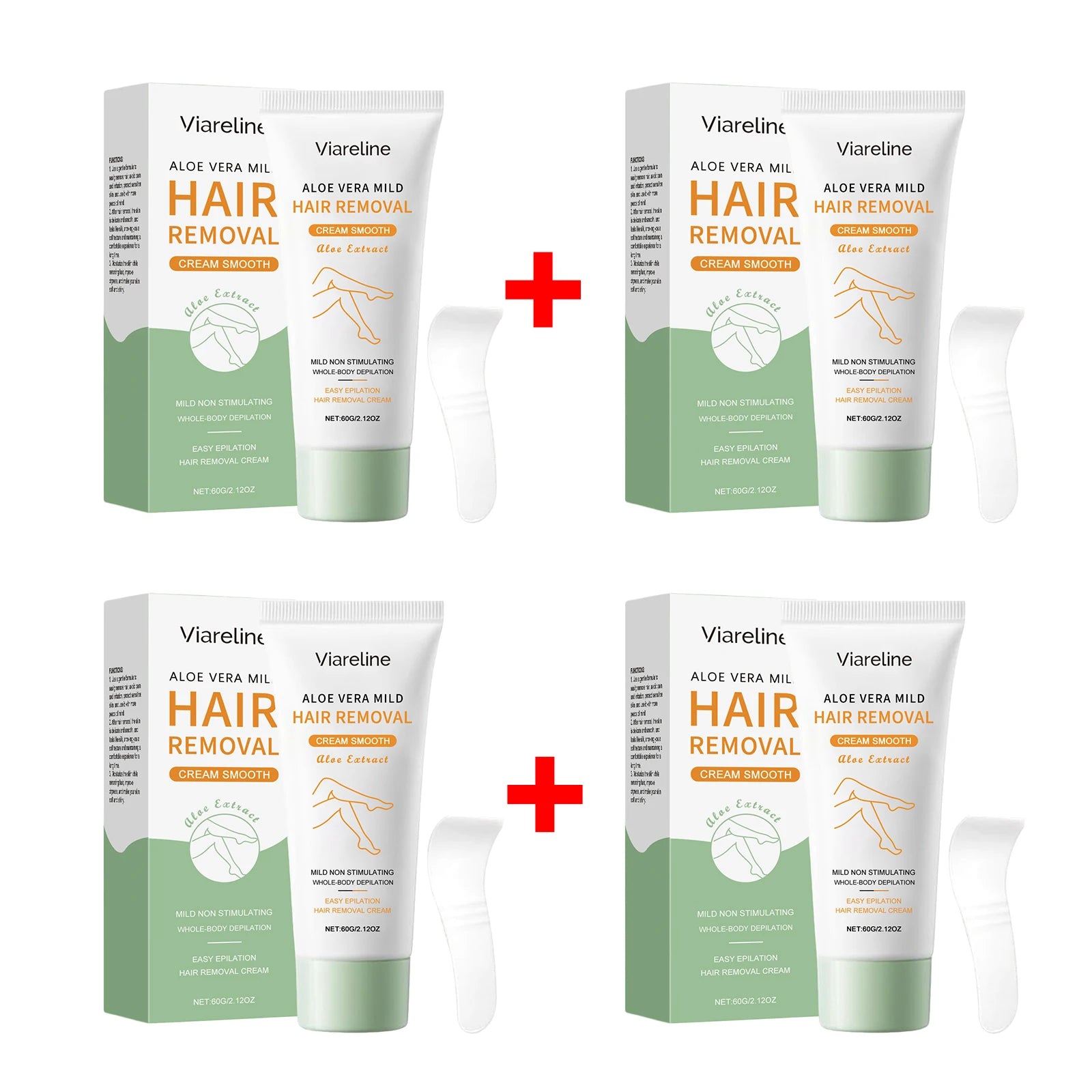 Aloe Vera Painless Hair Removal Cream for Smooth Whole Body Skin - 15