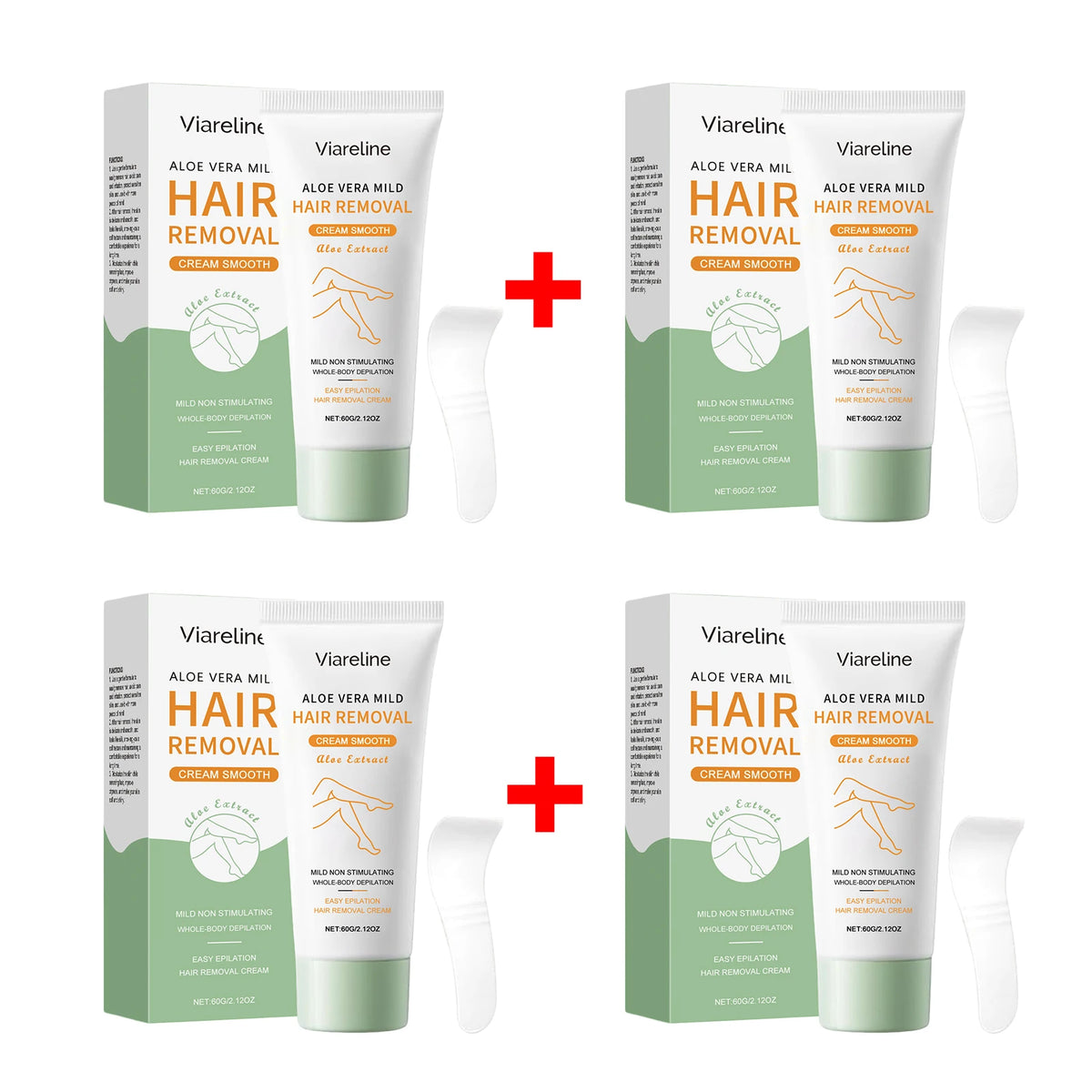 Aloe Vera Painless Hair Removal Cream for Smooth Whole Body Skin