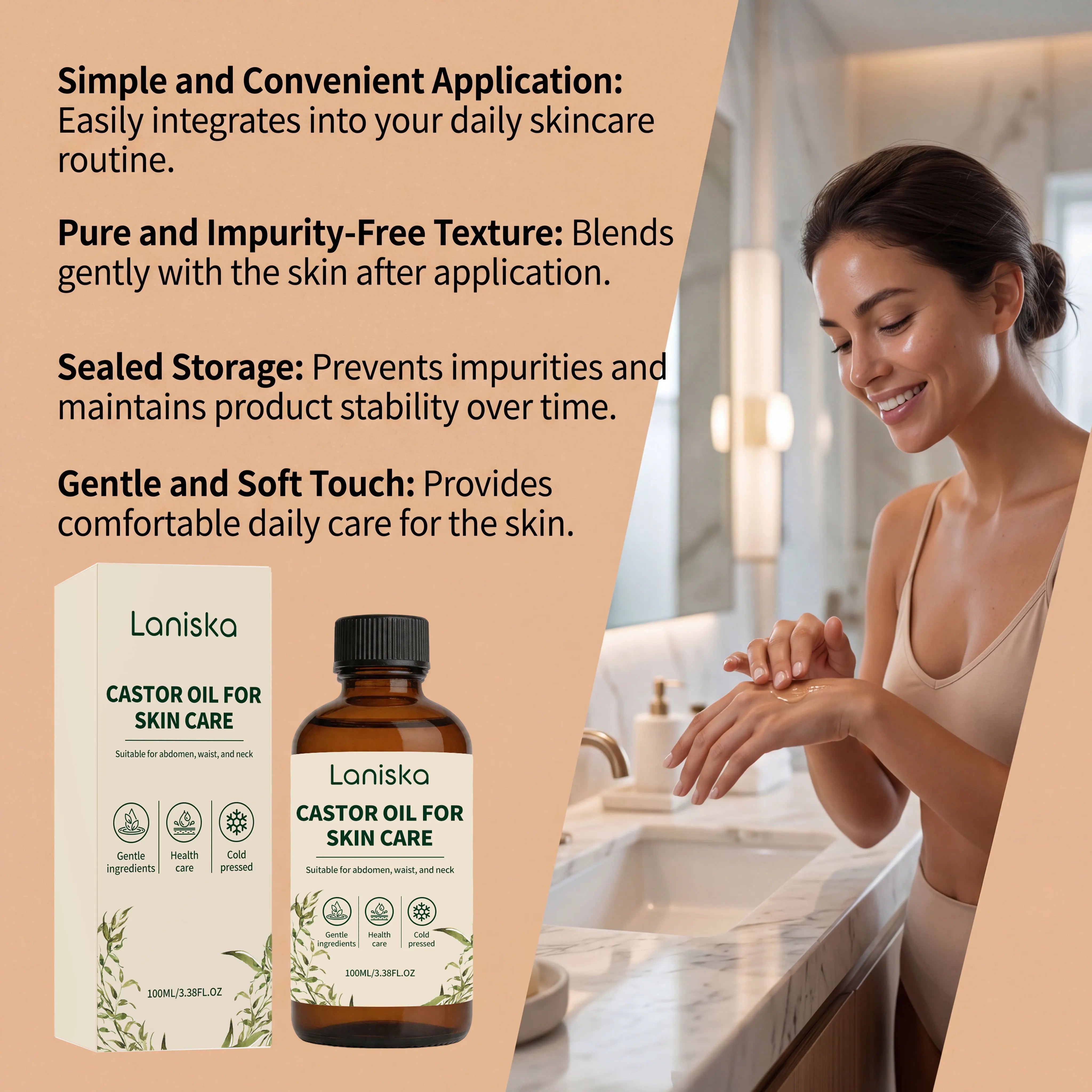 Cold Pressed Castor Oil for Skin Hydration and Body Massage - 11
