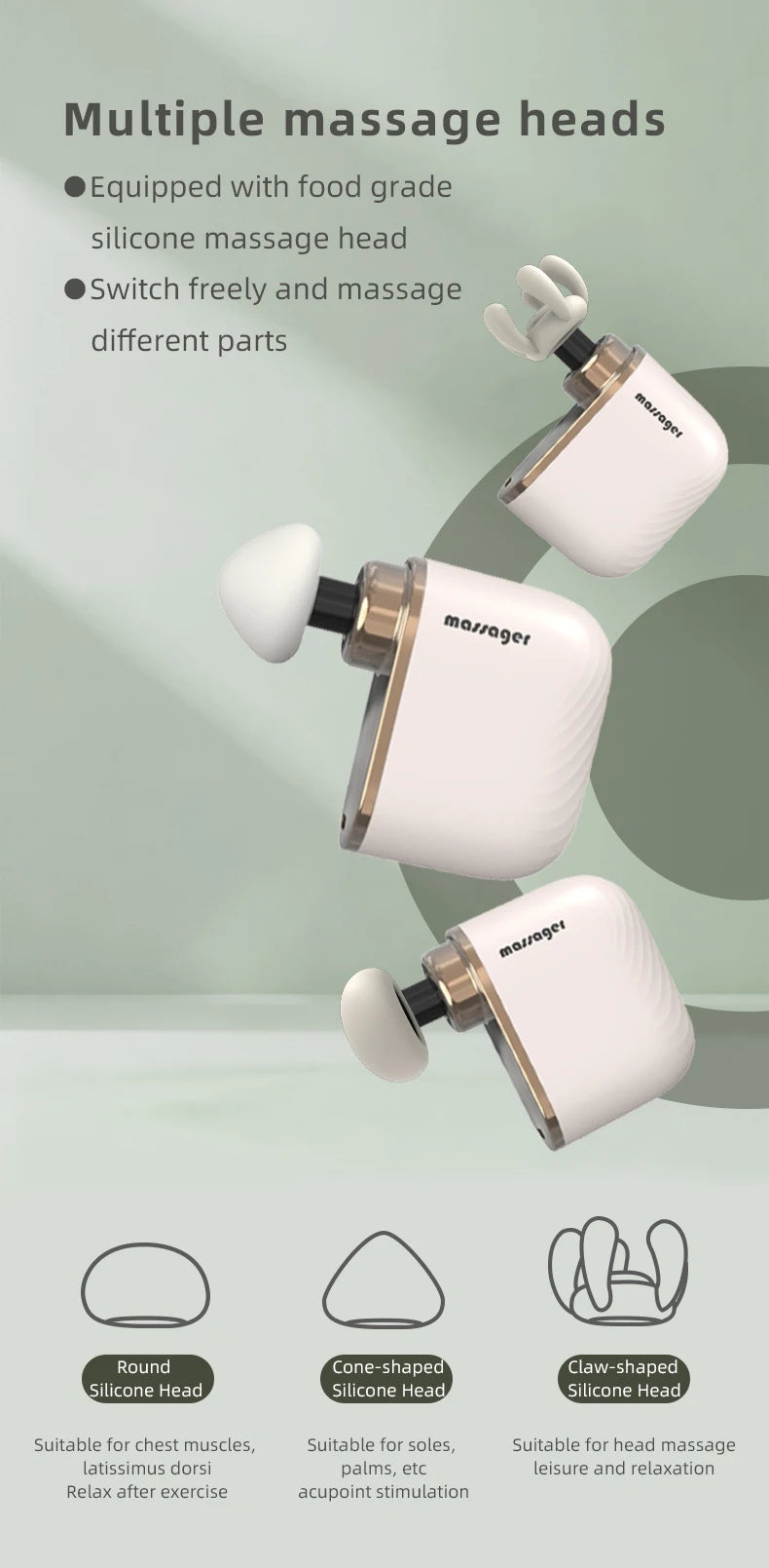 Portable Deep Tissue Massage Gun for Muscle Recovery and Pain Relief