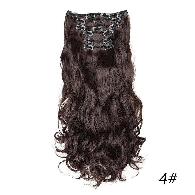 18-Inch Curly Clip-In Hair Extensions for Instant Volume - 30
