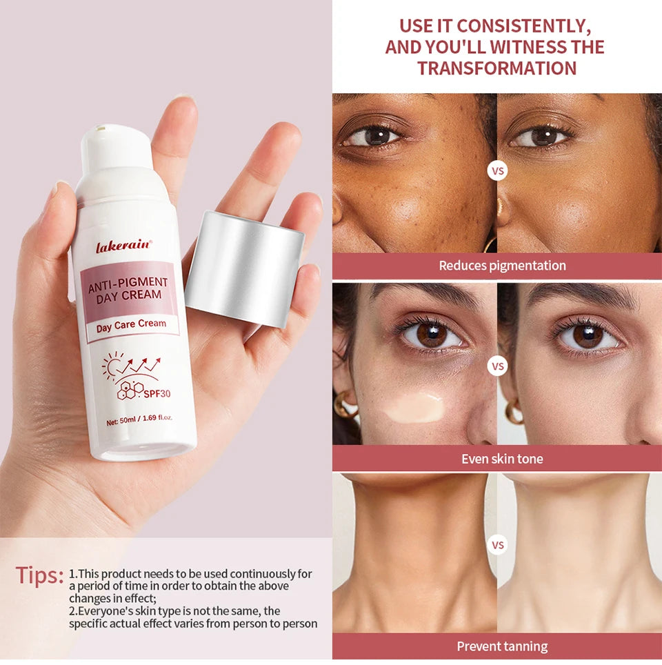 Anti-Pigment SPF 30 Day Moisturizing Cream for Daily Face Protection