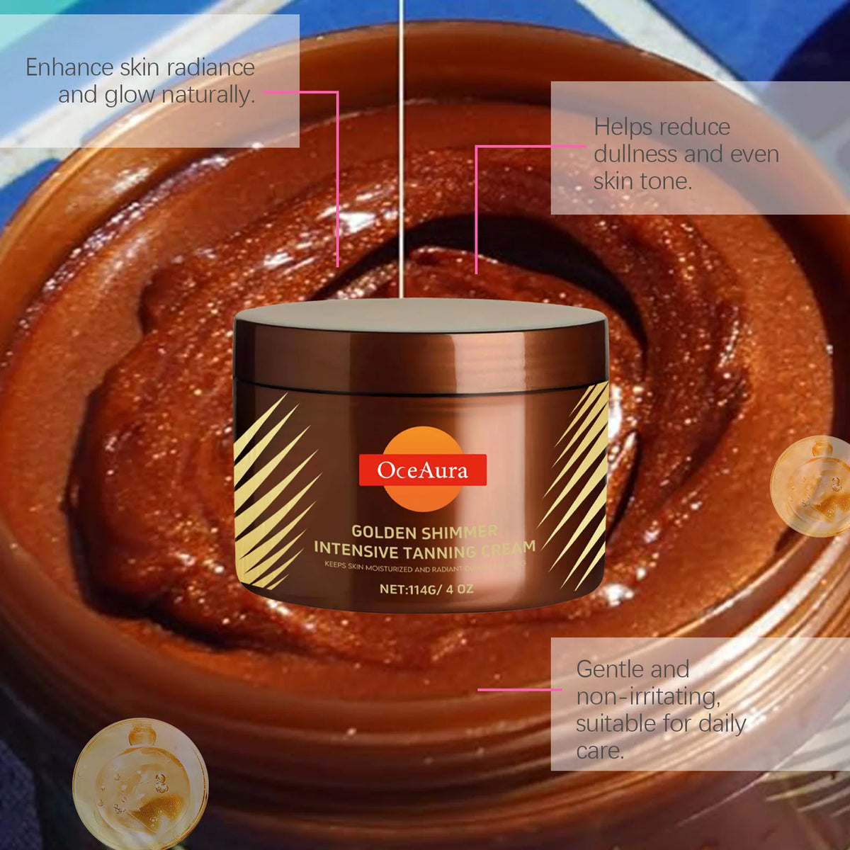 Intensive Tanning Accelerator Cream for Radiant Sunless Bronze Skin